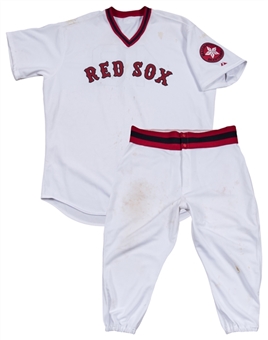 2015 Pablo Sandoval Game Used Boston Red Sox Retro Throwback Uniform: Jersey & Pants (MLB Authenticated)